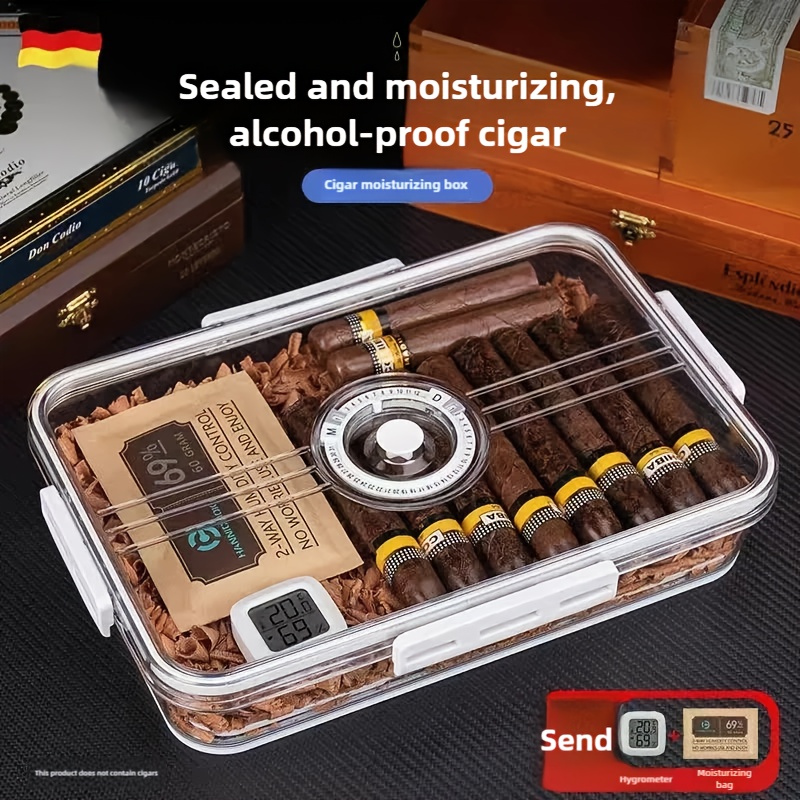 Home Fragrance Maple Walnut - Humidor à cigares avec joint transparent,