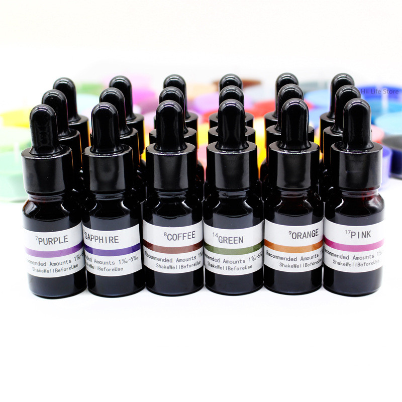 Beeswax Taper Candle - Colorant liquide pour bougies 10 ml,