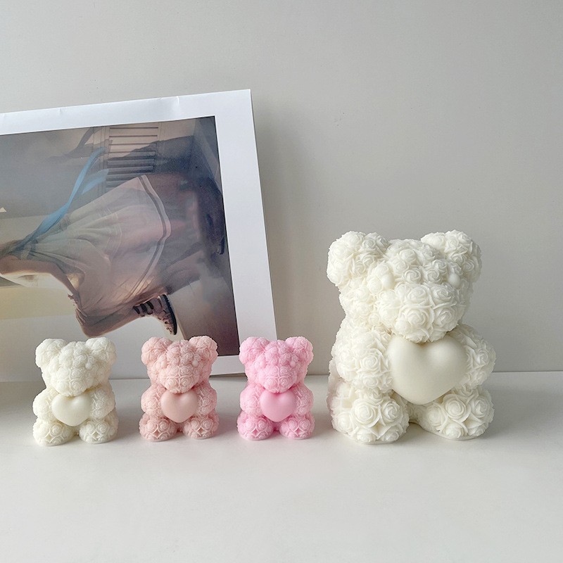 Home Fragrance Rose - Moule de bougie 3D en Silicone,