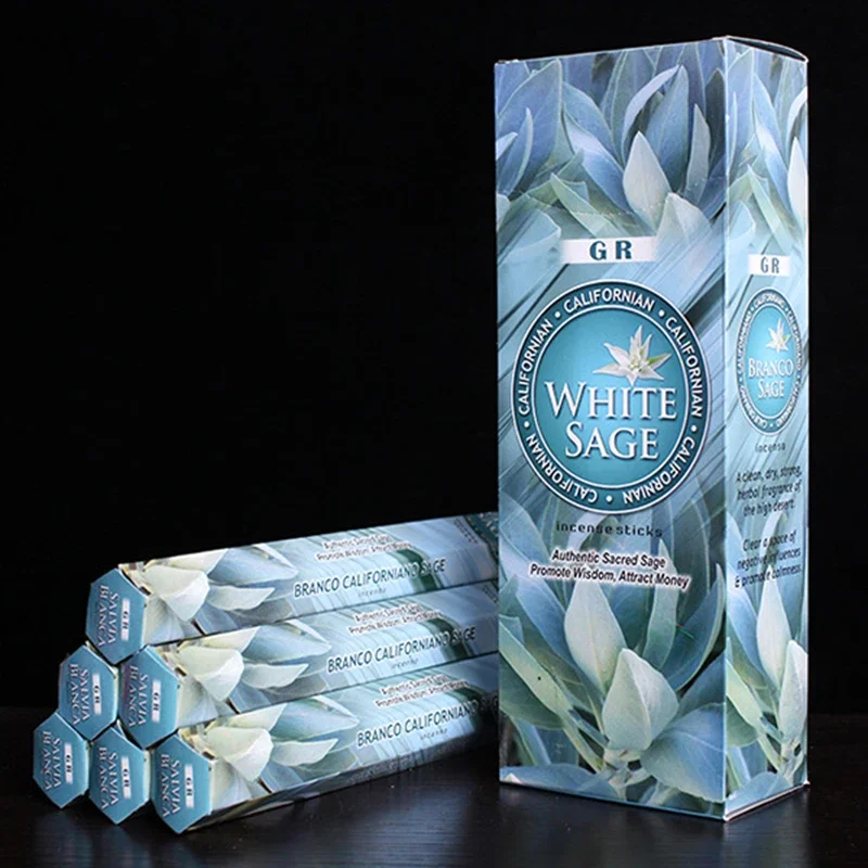 Home Fragrance Jasmine & Yuzu Porcelain Diffuser - Bâtonnets d'Encens à la Sauge Blanche