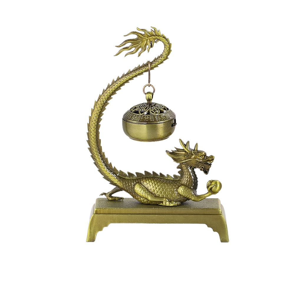 Home Fragrance Business - Brûleur d'encens Dragon chinois Vintage en