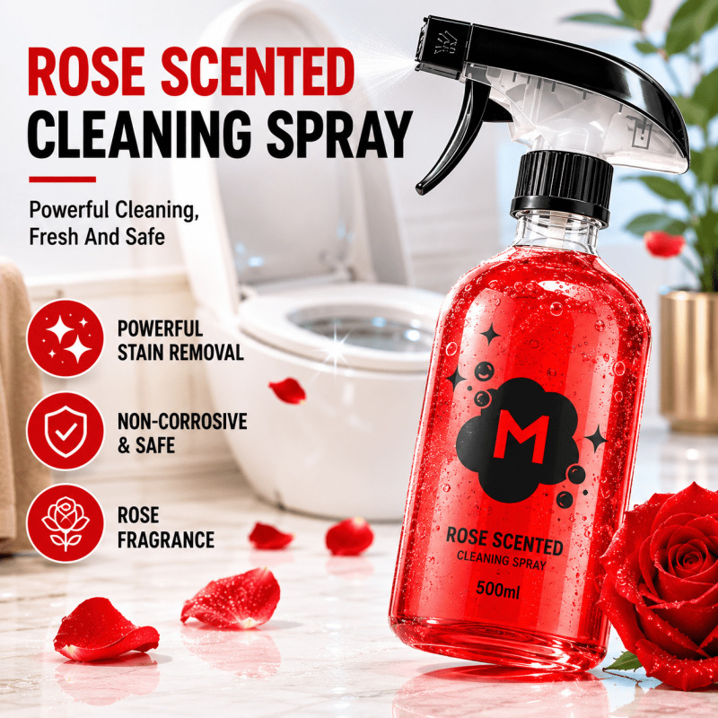 Home Fragrance Rose - Nettoyant WC Parfum Rose Détachant Écologique