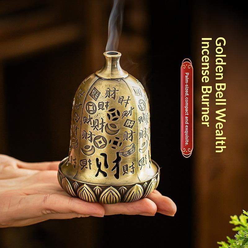 Home Fragrance Powder - 【S】Brûleur d'encens en alliage creux, porte-encens