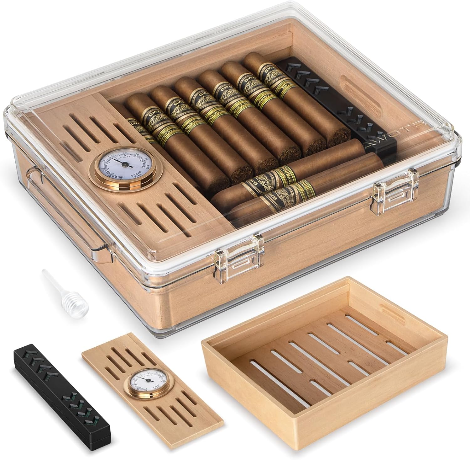 Home Fragrance Maple Walnut - Humidor à cigares en acrylique, boîte