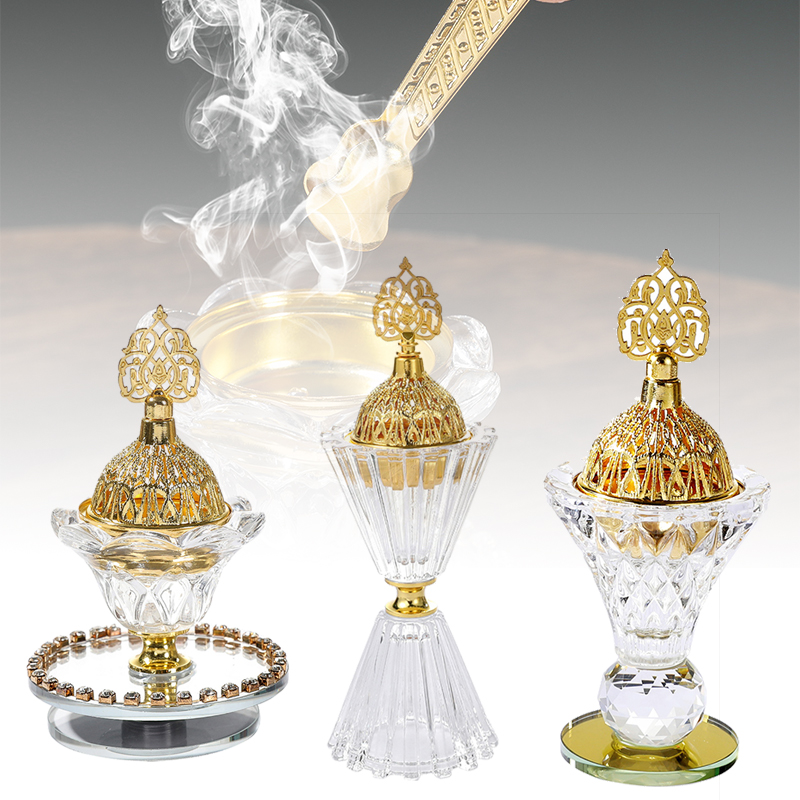 Home Fragrance Aroma Set - Ensemble de brûleur d'encens en verre,