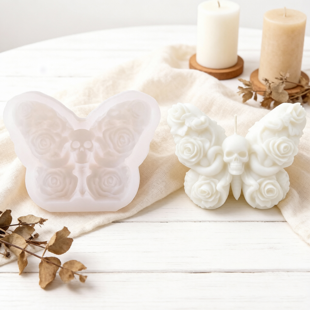 Moule en silicone 3D Crâne Ros - Home Fragrance Rose avis et prix