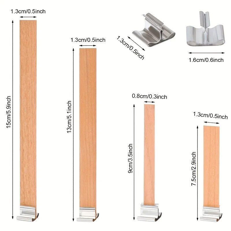 Mèche de bougie en bois de hau - Beeswax Taper Candle avis et prix