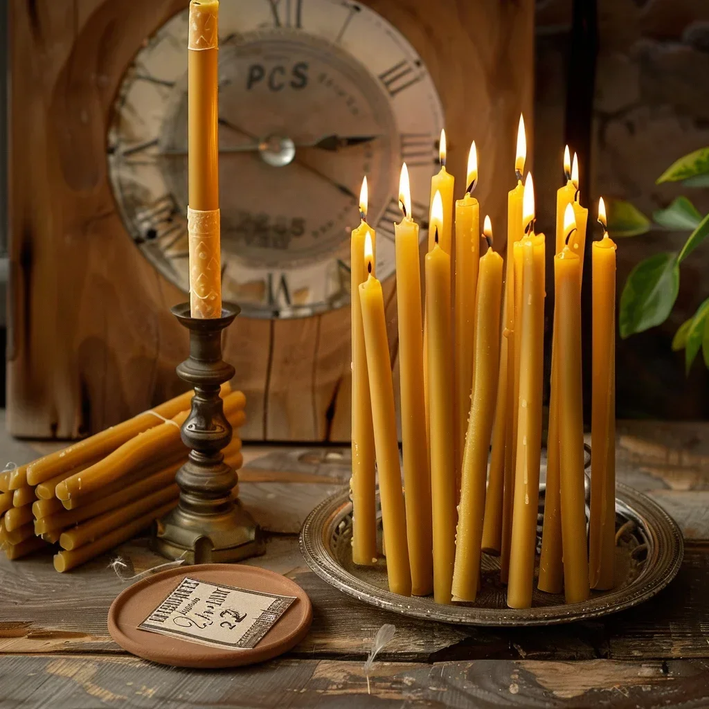 Bougie HanuPatrick ah en Cire  - Beeswax Taper Candle avis et prix