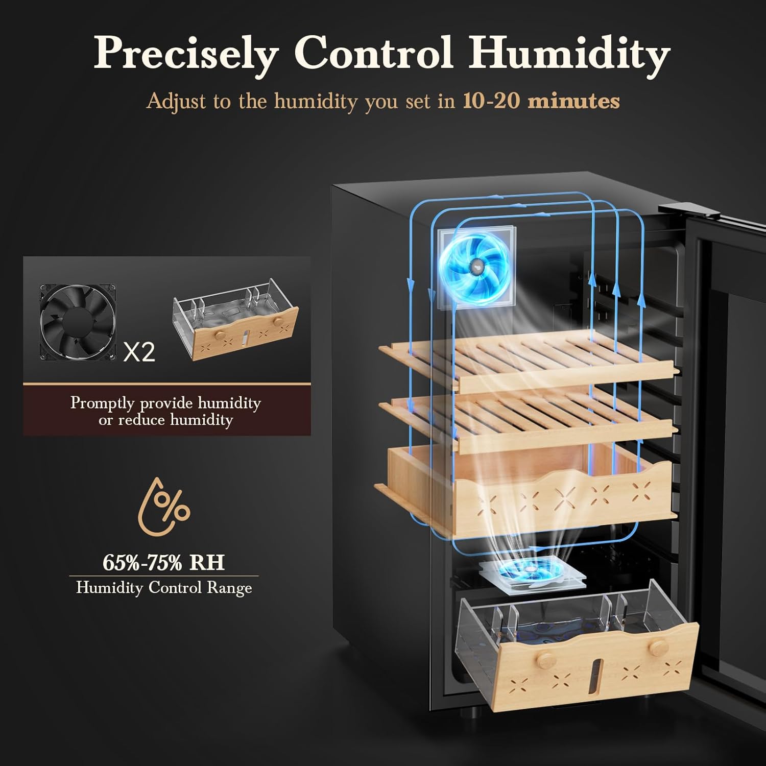 Humidor à cigares électrique 6 - Home Fragrance Maple Walnut avis et prix