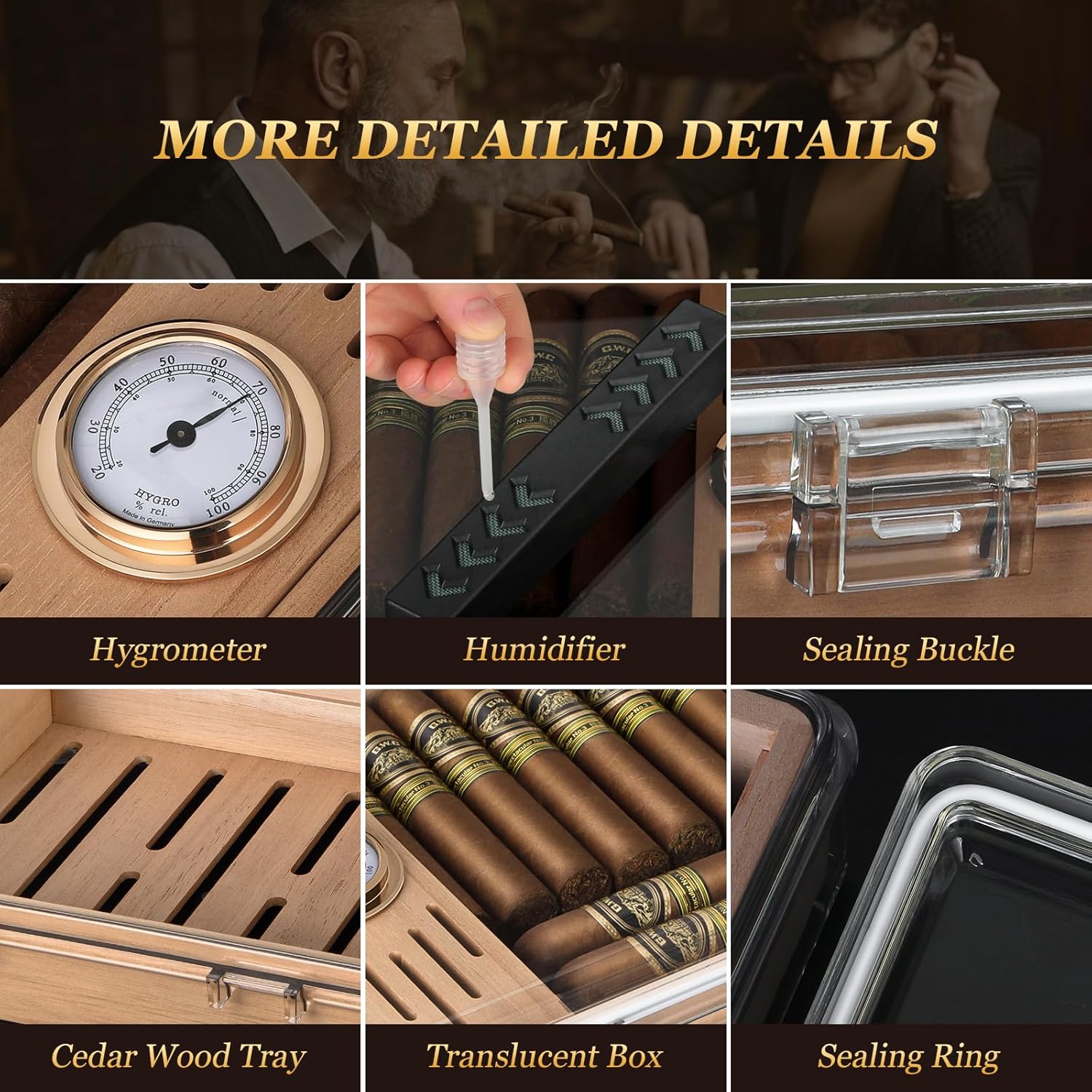 Humidor à cigares en acrylique - Home Fragrance Maple Walnut avis et prix