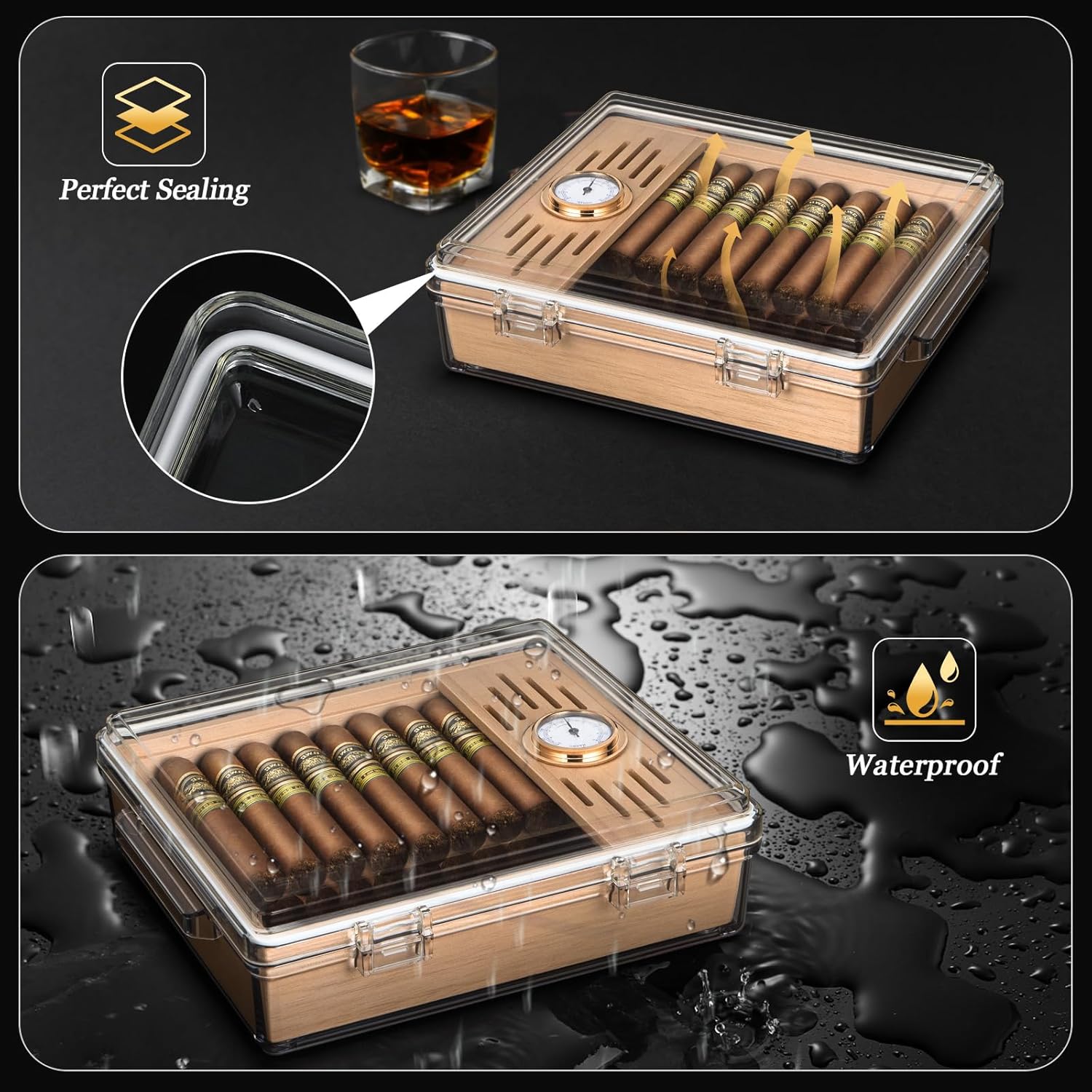 Humidor à cigares en acrylique - Home Fragrance Maple Walnut avis et prix